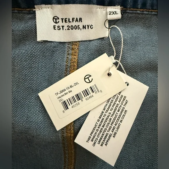 Telfar Long Jean Skirt - Blue Denim sz 2XL NWT